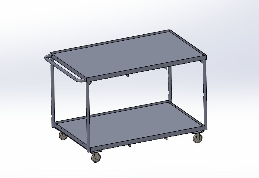 工位推车_SOLIDWORKS 2015_模型图纸下载 – 懒石网